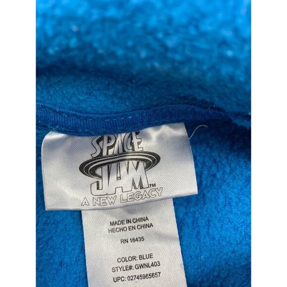 Space Jam Pullover Hoodie Toddler 4T Blue Basketball Bugs Bunny Loney Tunes - Picture 4 of 12